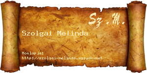 Szolgai Melinda névjegykártya